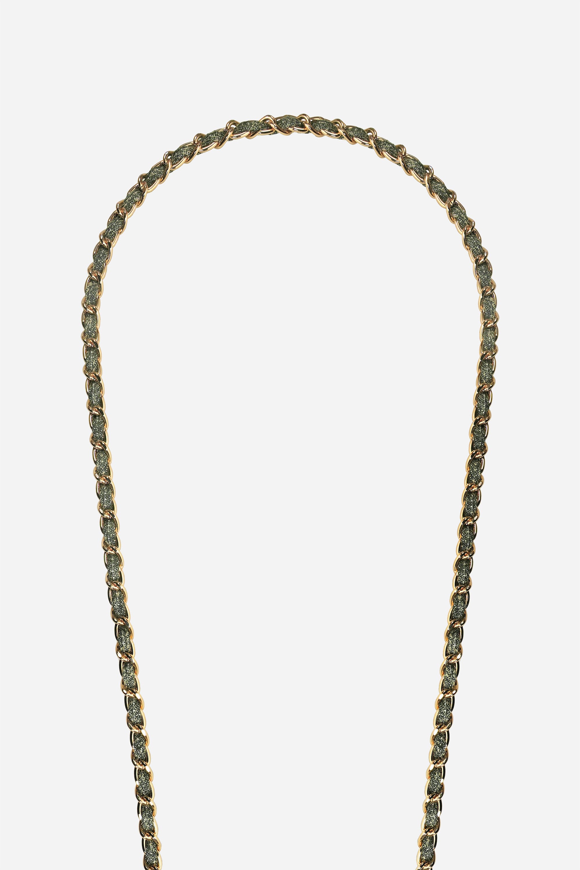 Chaine Longue Cali Kaki Dore 120 cm