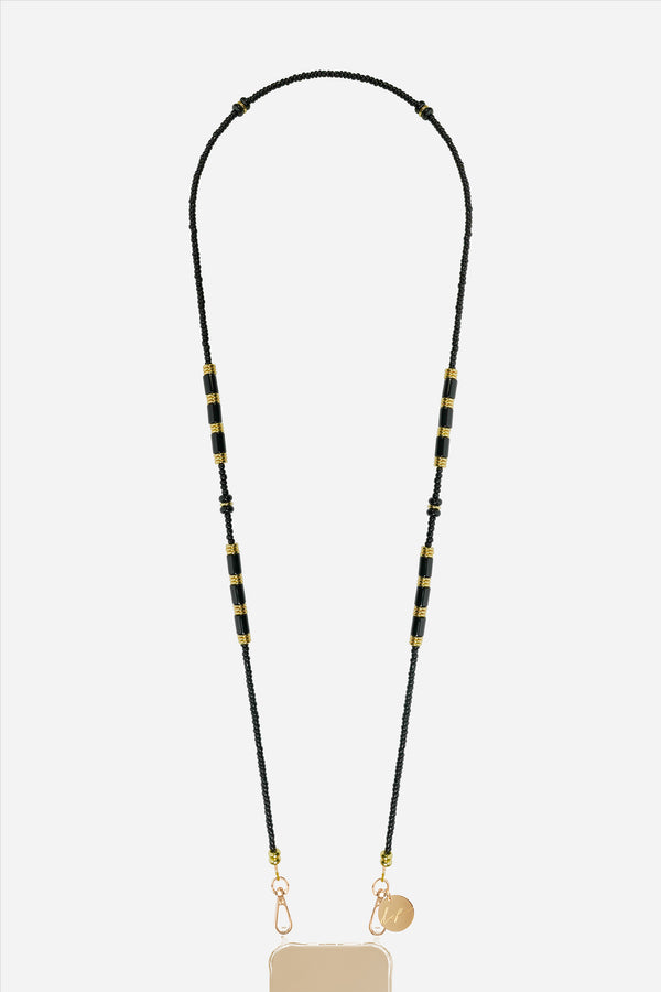 Chaine Longue Ornella Noir 120 cm