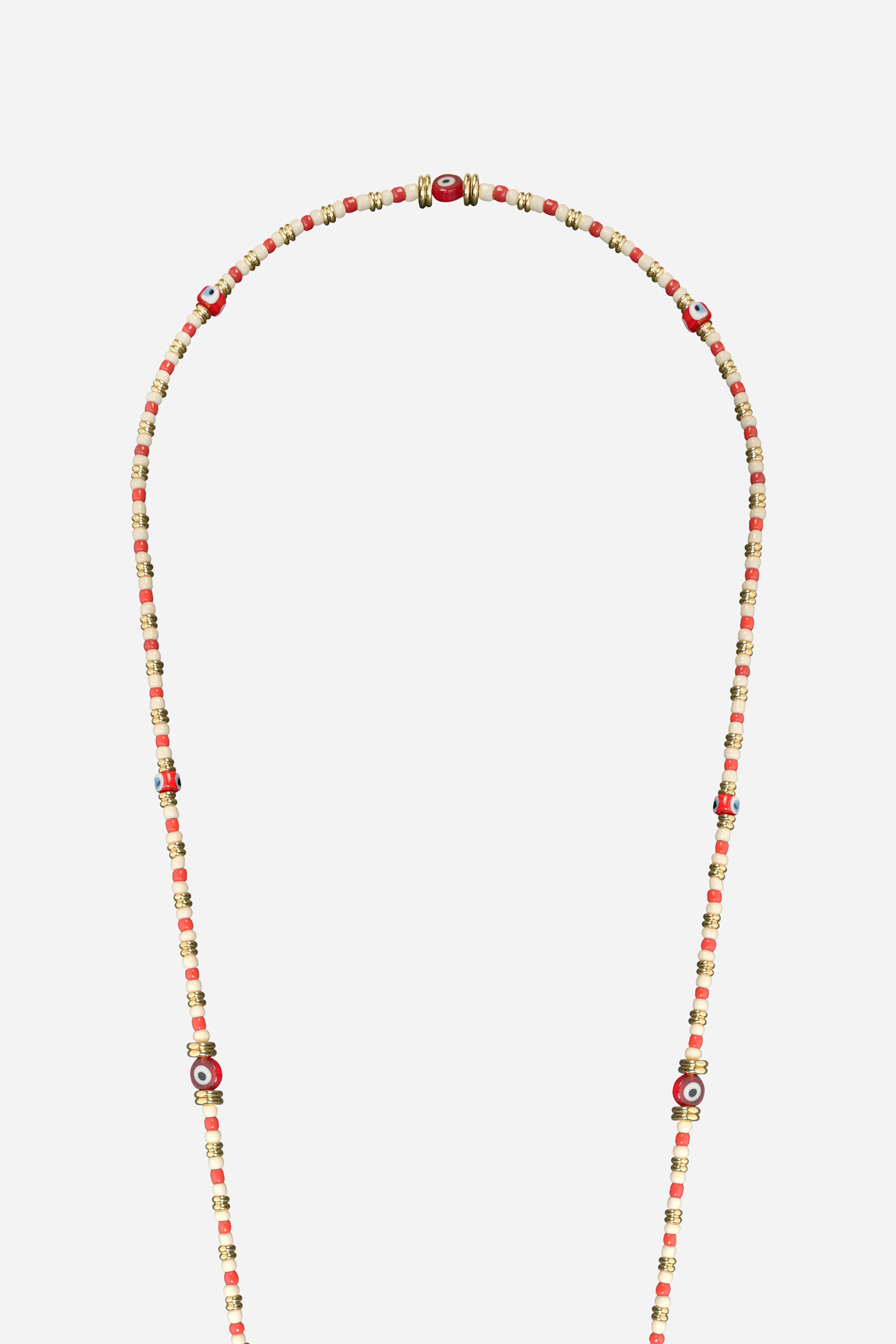Chaine Longue Paros Rouge 120 cm