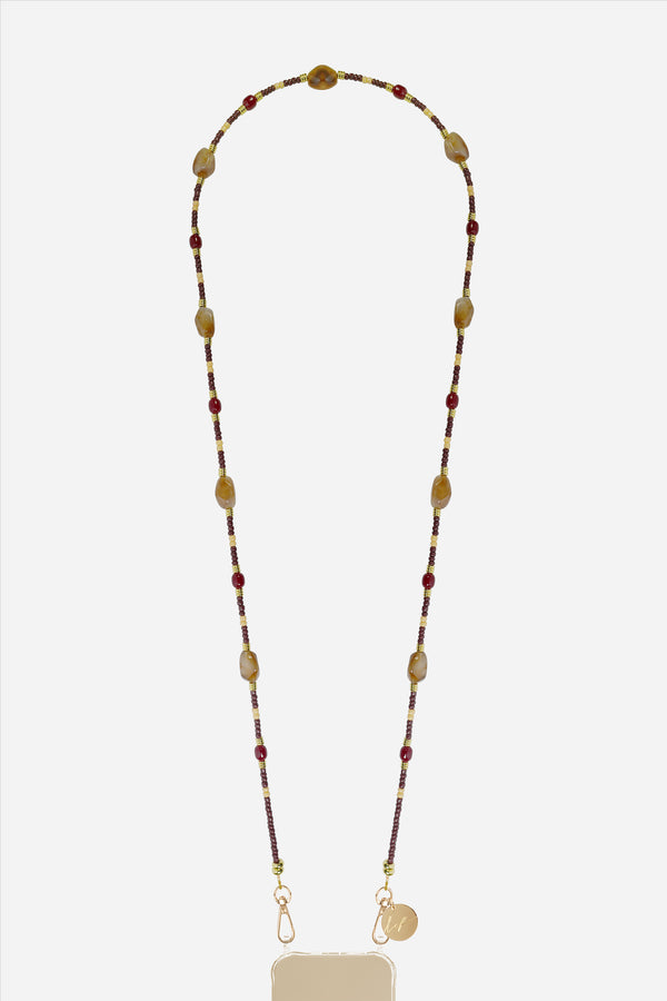 Chaine Longue Clea Marron 120 cm