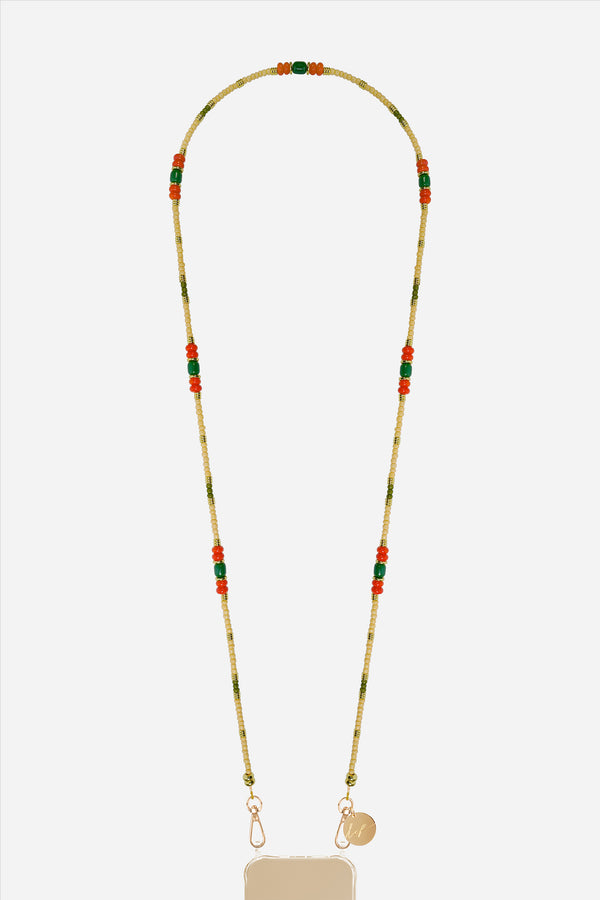 Chaine Longue Marianne Orange 120 cm