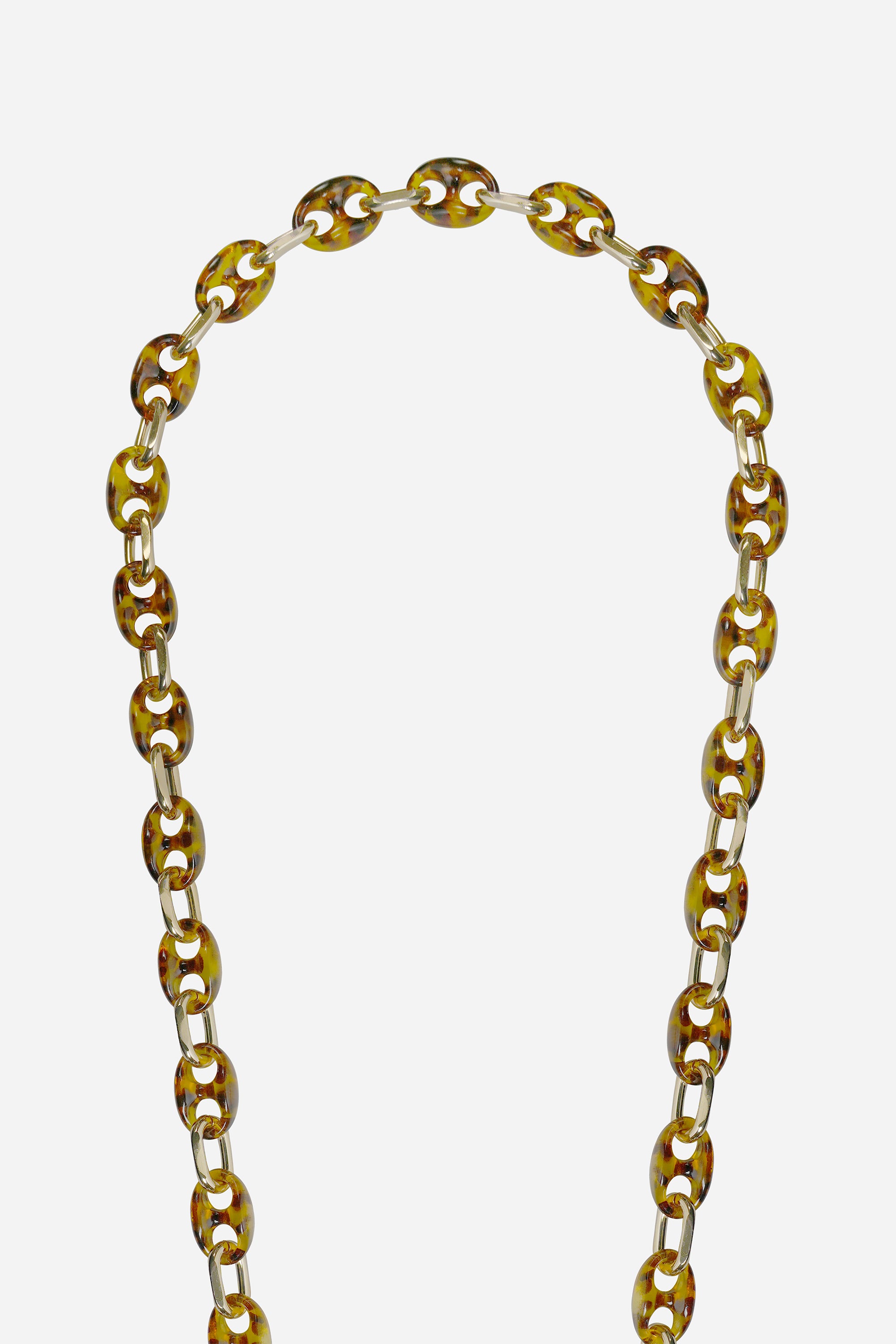 Long Becky Tortoiseshell Brown Chain 120 cm