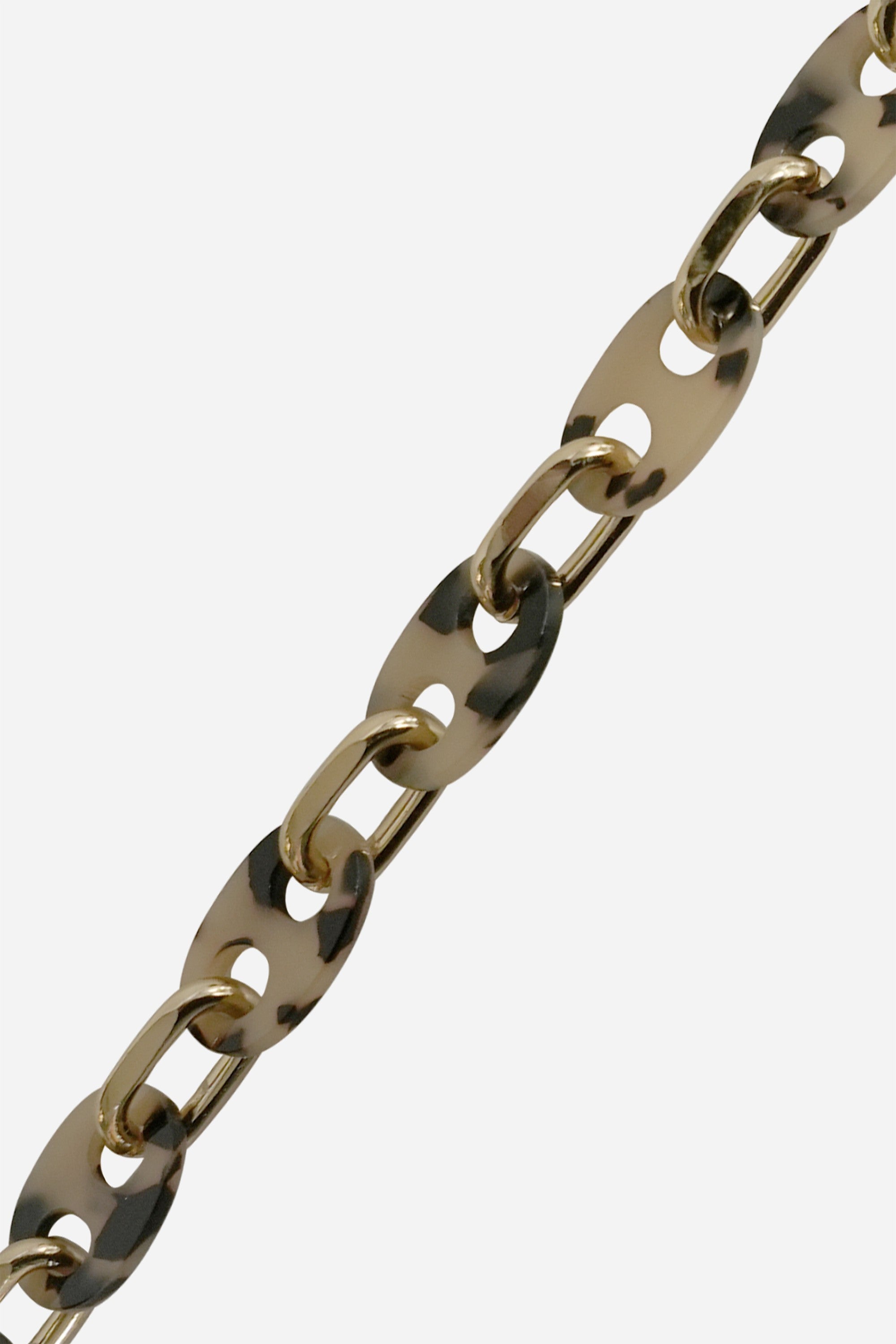 Chaine Longue Becky Ecaille Beige 120 cm