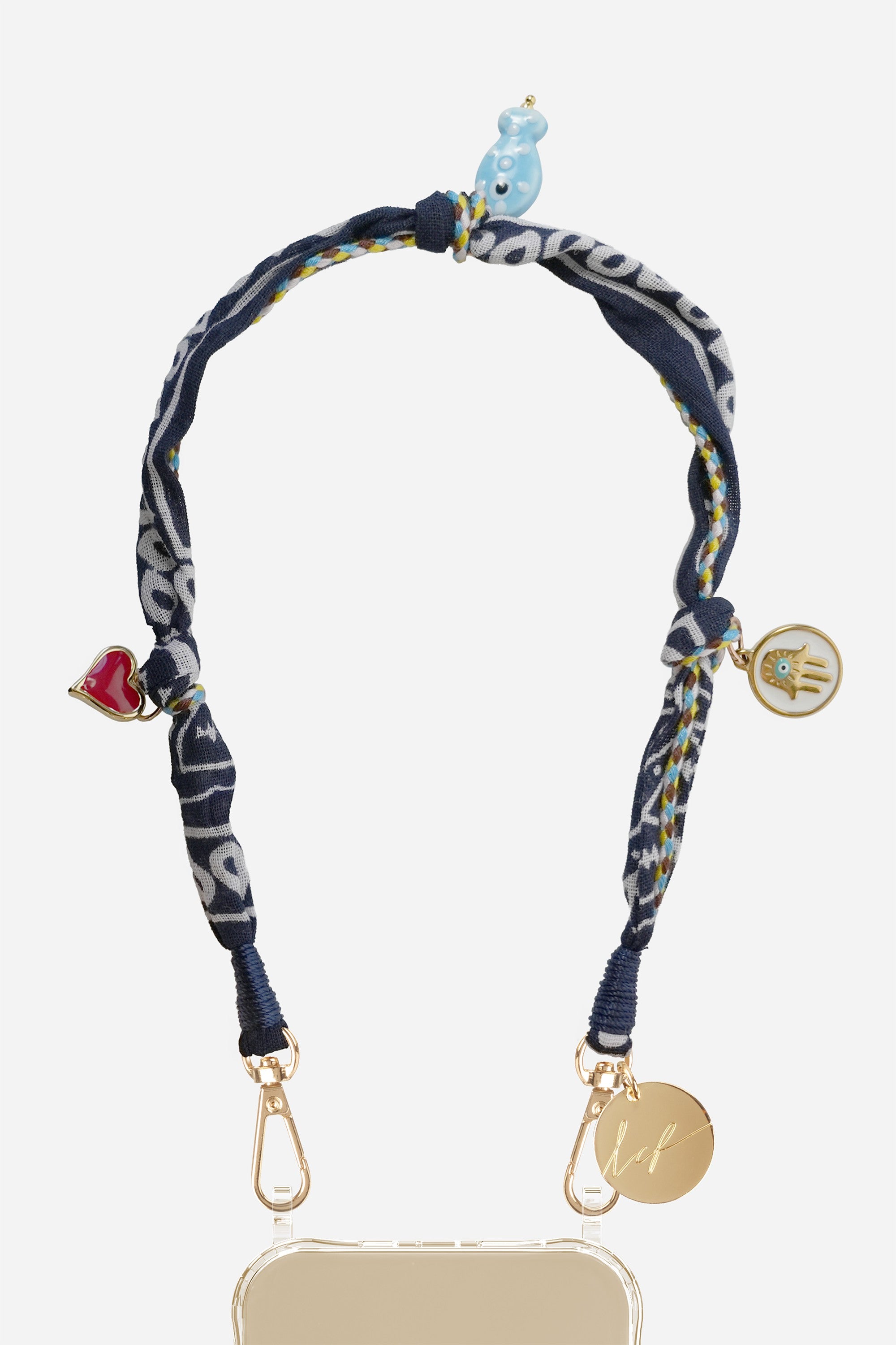 Chaine Courte Laia Bleu 40 cm