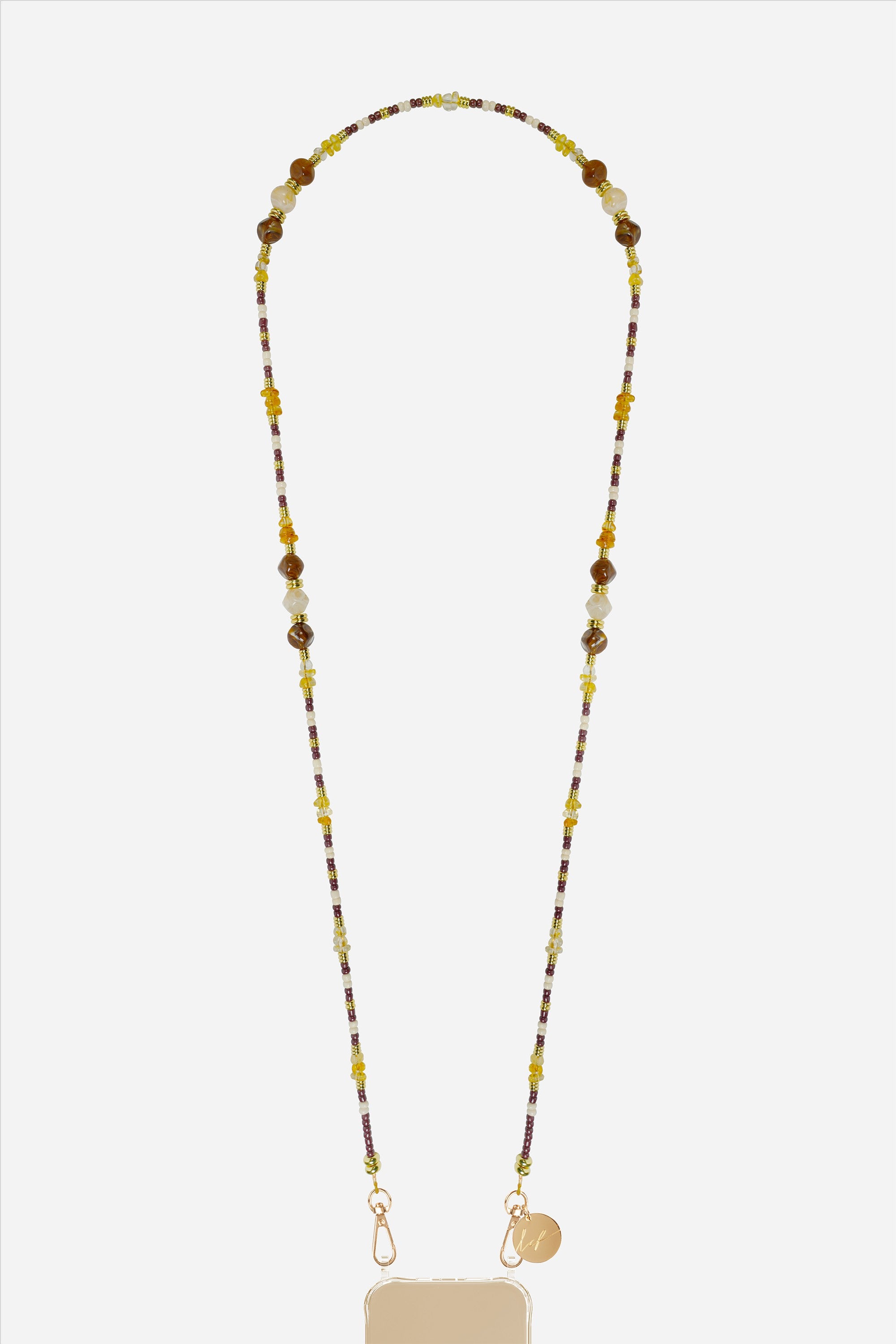 Chaine Longue Sabrina Marron 120 cm