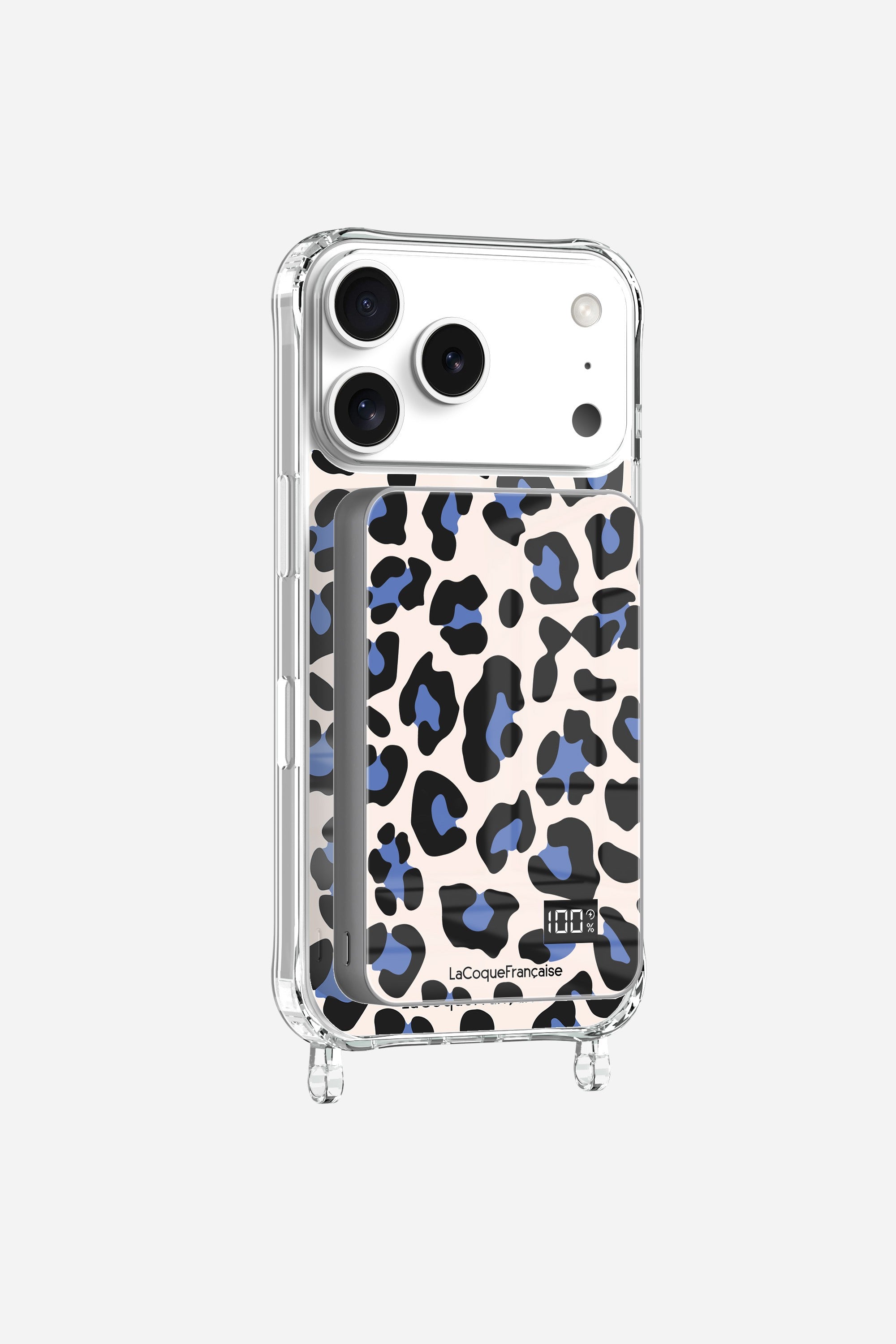 Batterie Magsafe Leopard Beige Et Bleu Bleu 10 000 Mah