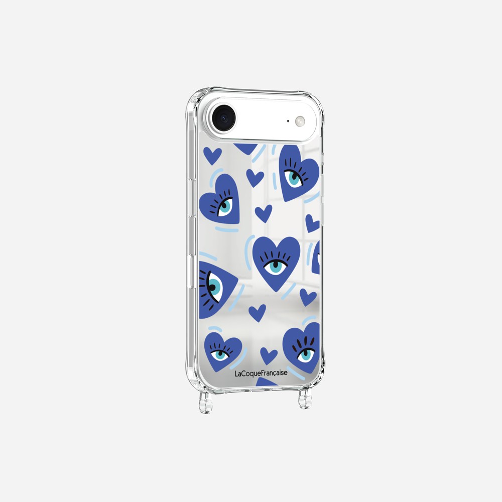 Coque Anneaux Miroir Imprimee Yeux D'amour Bleu