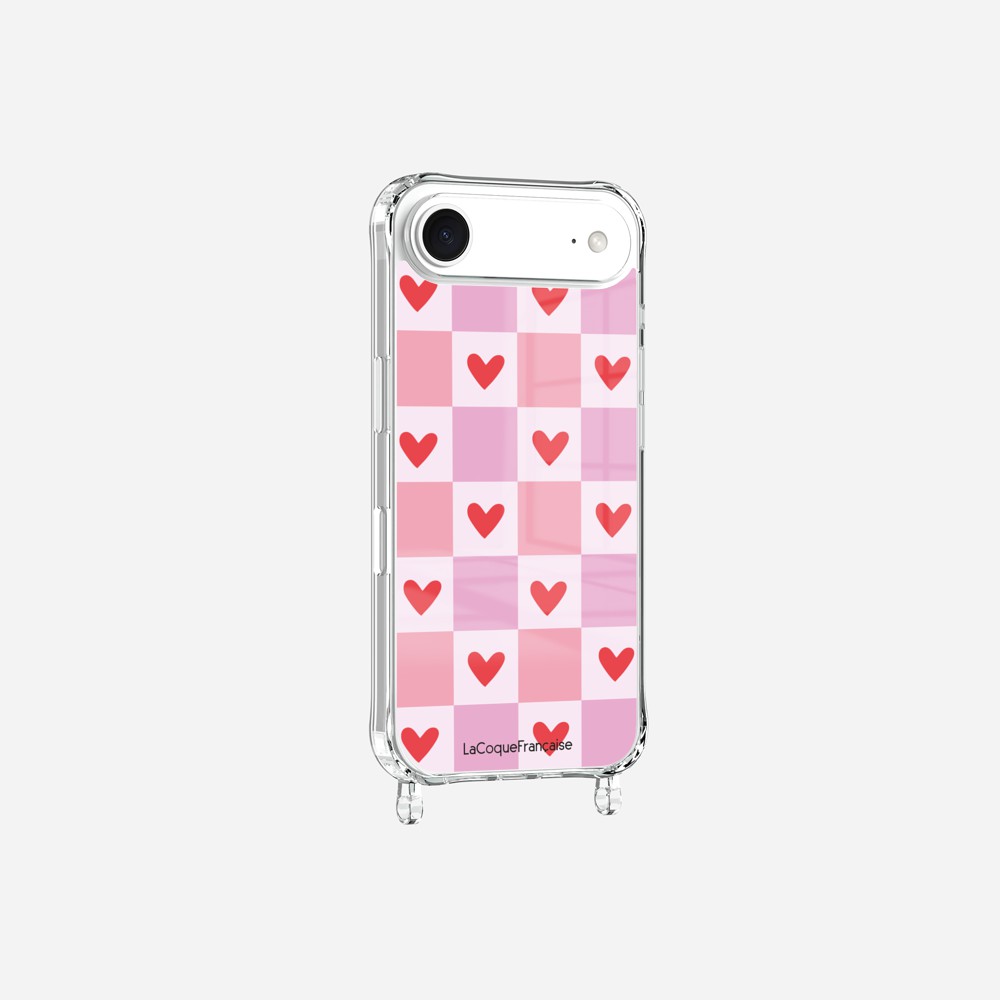 Heart and Checkered Printed Ring Case