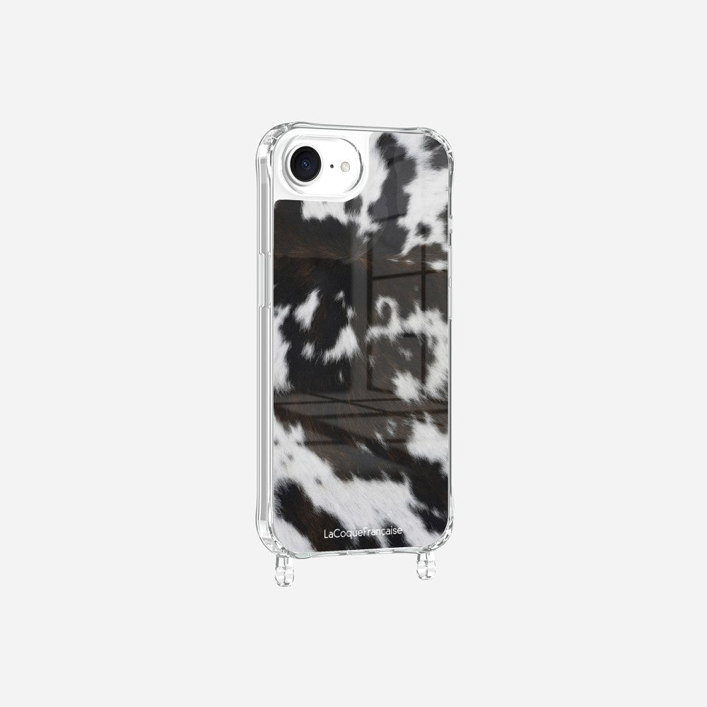 Coque Anneaux Imprimee Vache Bicolore