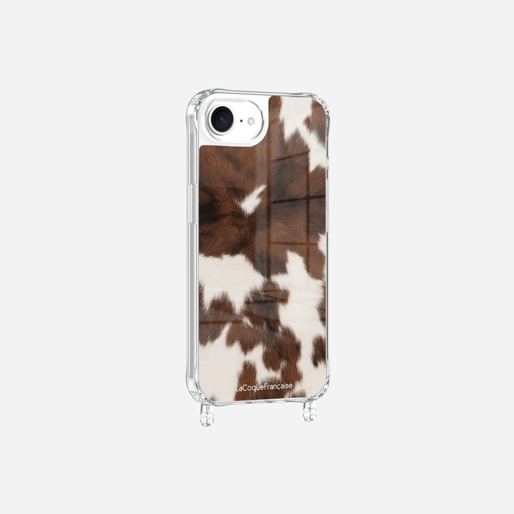 Coque Anneaux Imprimee Vache Marron