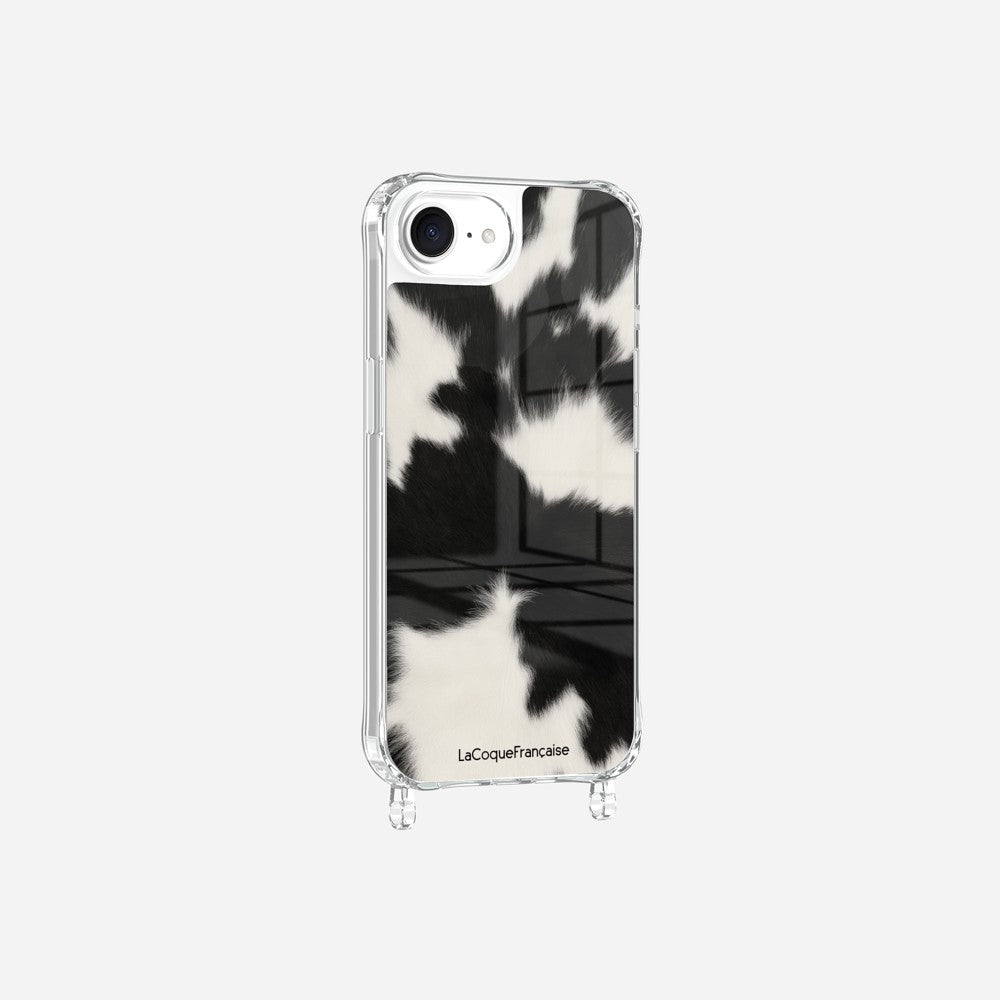 Coque Anneaux Imprimee Vache Noire