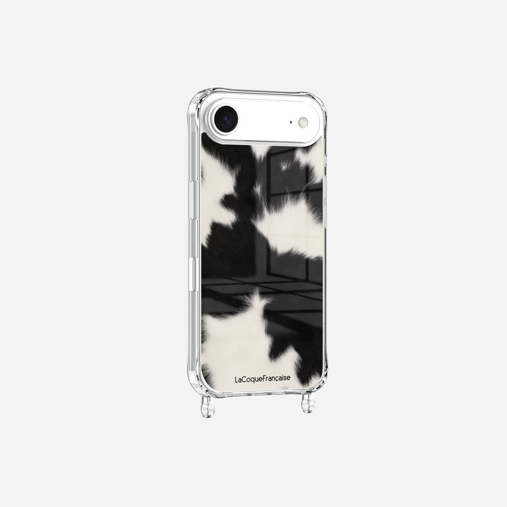 Coque Anneaux Imprimee Vache Noire