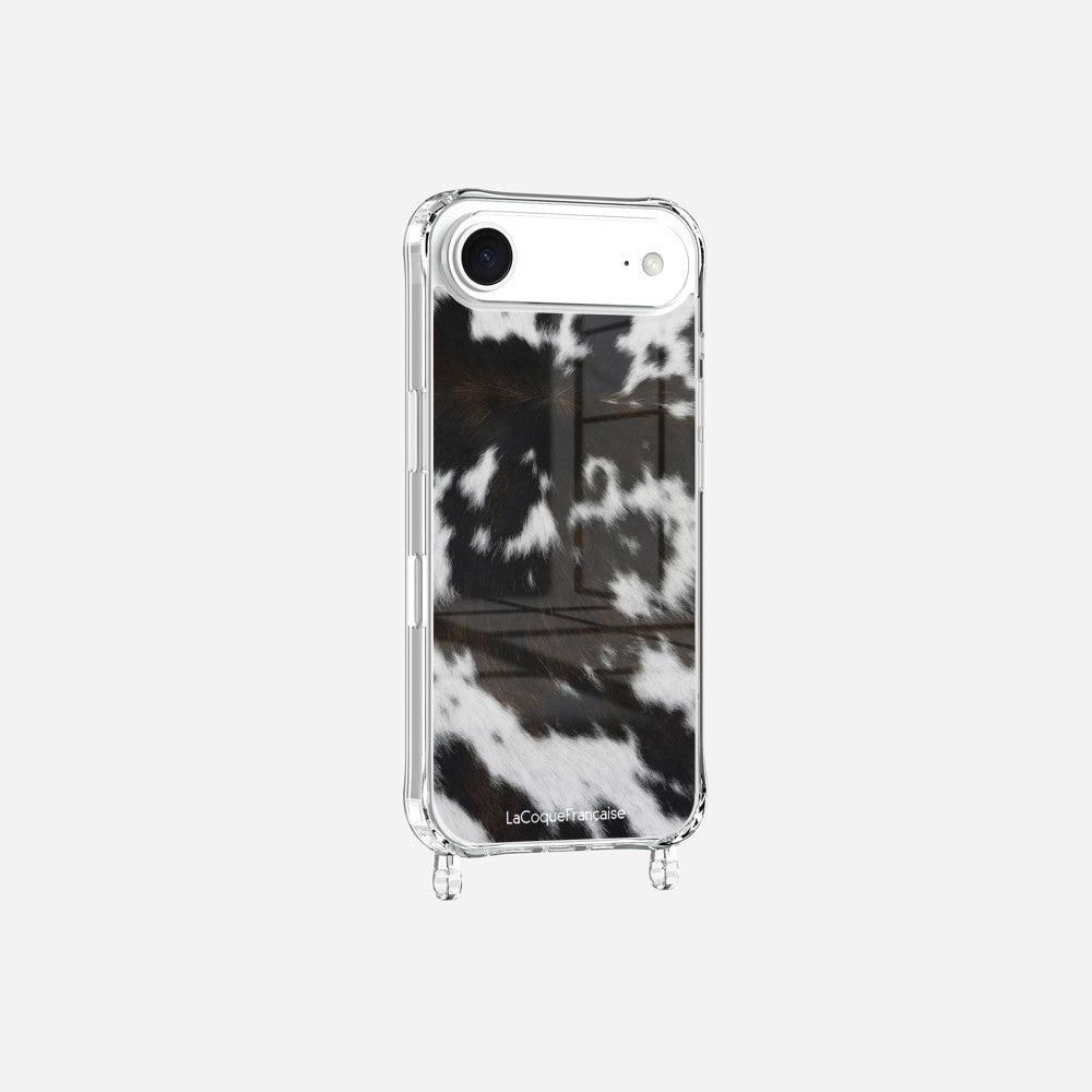 Coque Anneaux Imprimee Vache Bicolore