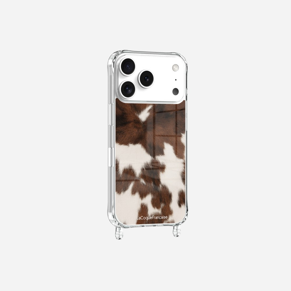 Coque Anneaux Imprimee Vache Marron