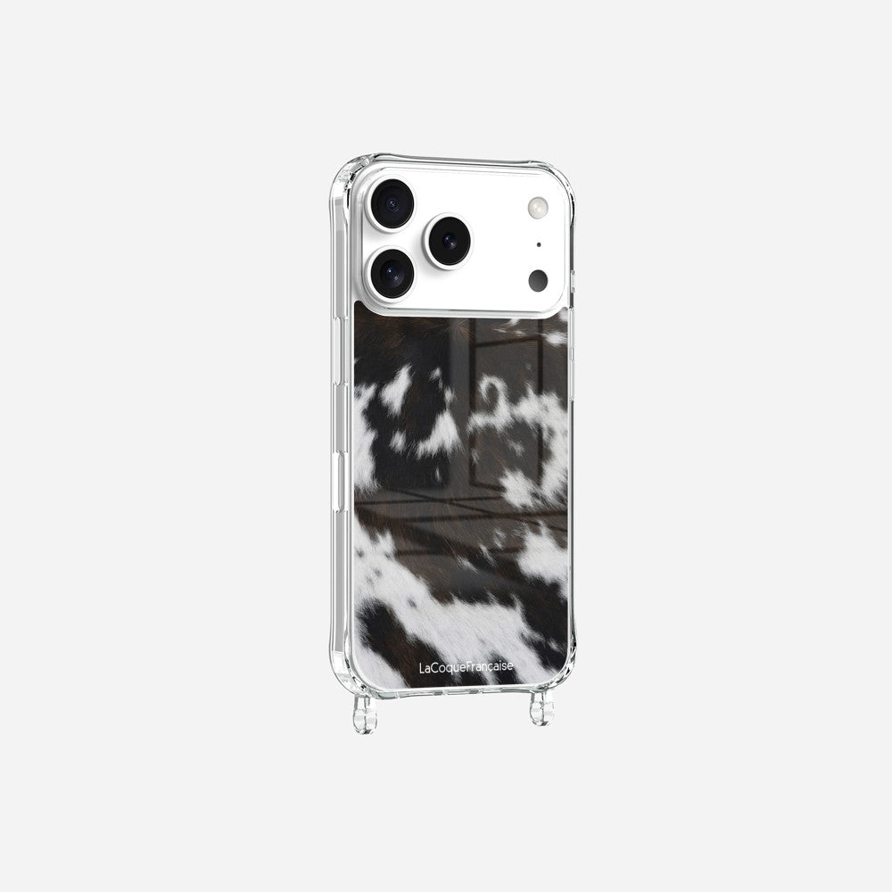 Coque Anneaux Imprimee Vache Bicolore