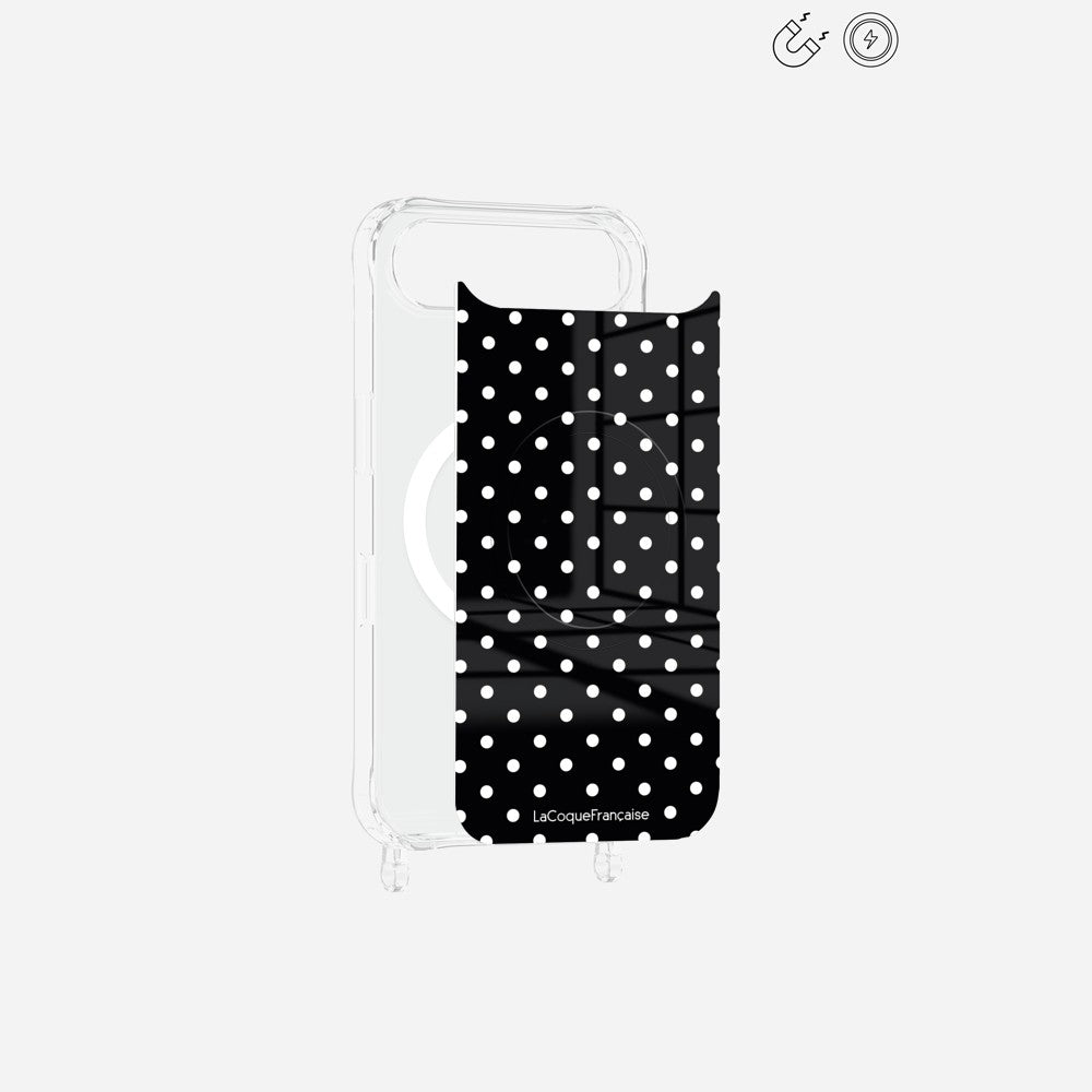 Plaque Magnetique Imprimee Pois Blanc