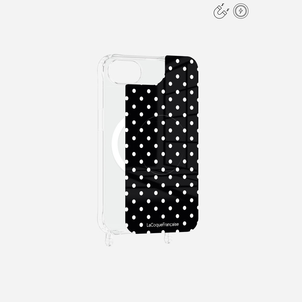 Plaque Magnetique Imprimee Pois Blanc