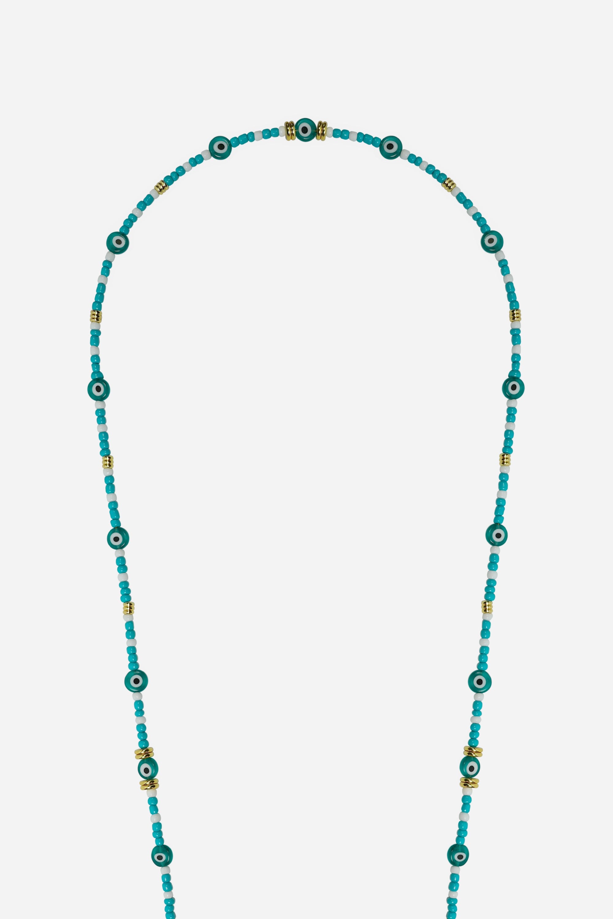 Chaine Longue Paros Turquoise 120 cm
