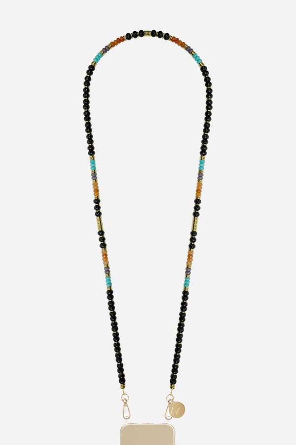 Chaine Longue Helene Noir 120 cm