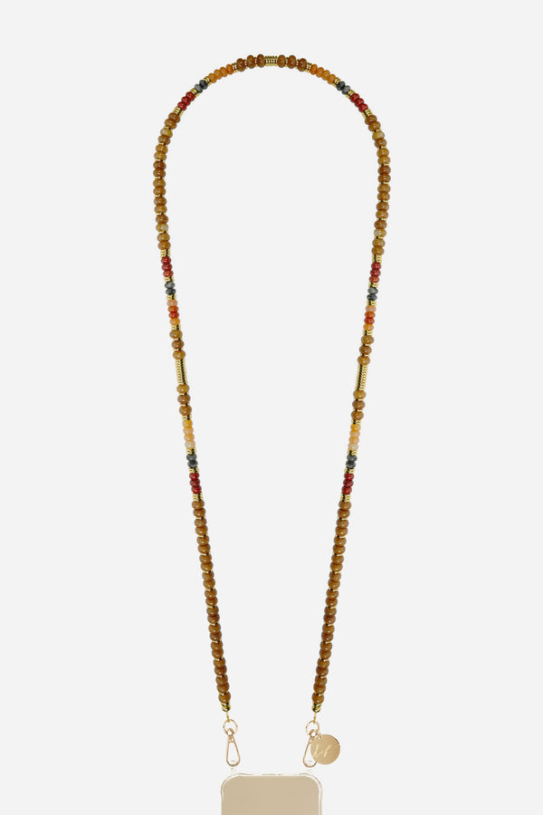 Chaine Longue Helene Marron 120 cm
