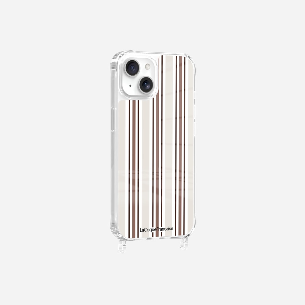 Coque Anneaux Imprimee Rayure Greige - 12