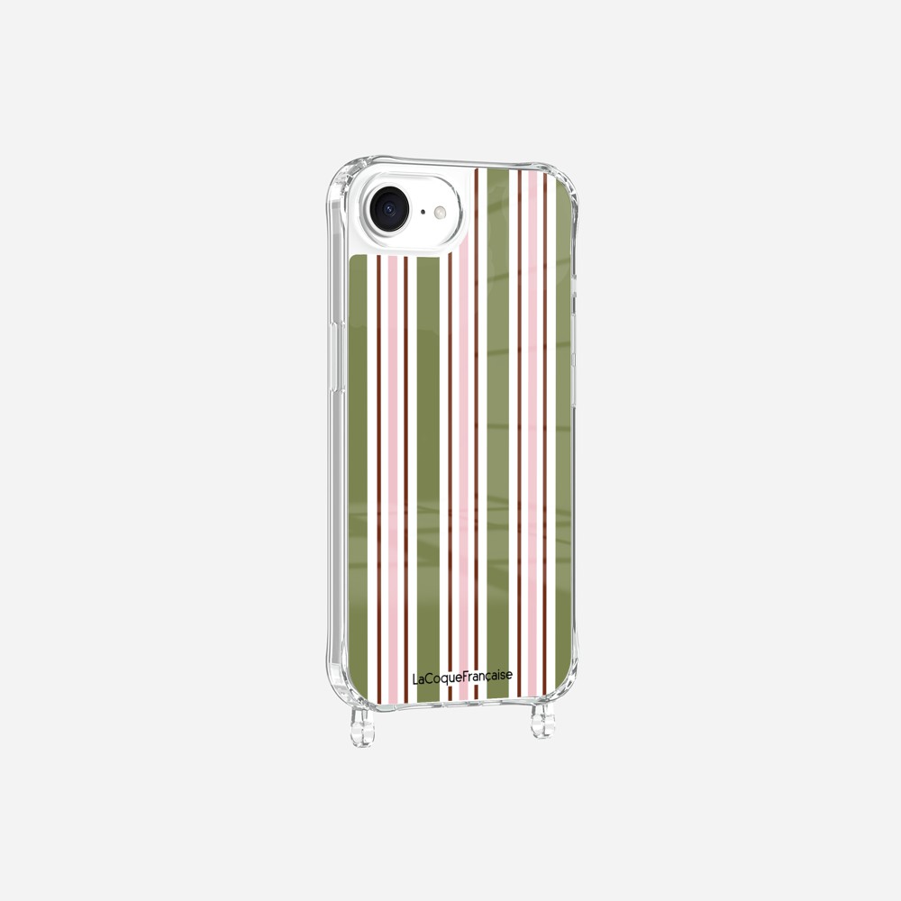 Coque Anneaux Imprimee Rayure Kaki