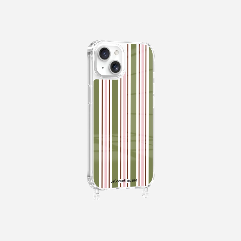 Coque Anneaux Imprimee Rayure Kaki - 16