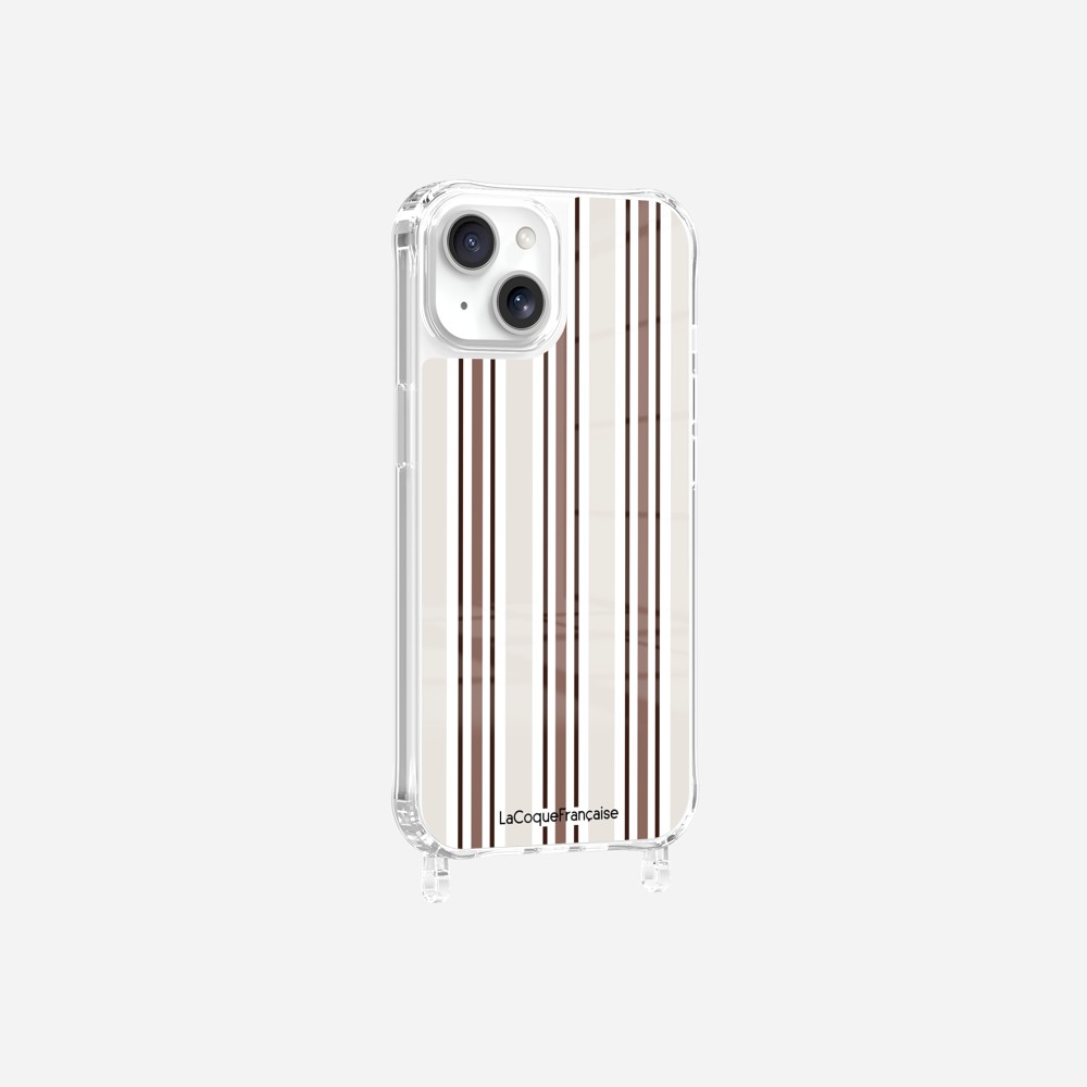 Coque Anneaux Imprimee Rayure Greige - 16