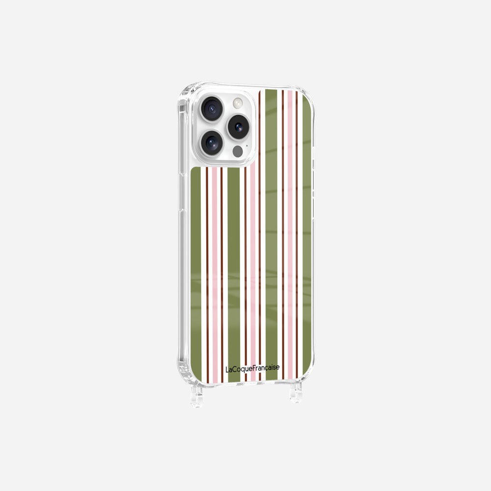 Coque Anneaux Imprimee Rayure Kaki - 19