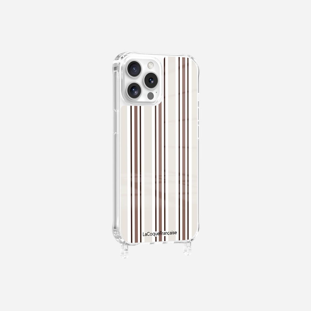 Coque Anneaux Imprimee Rayure Greige - 19