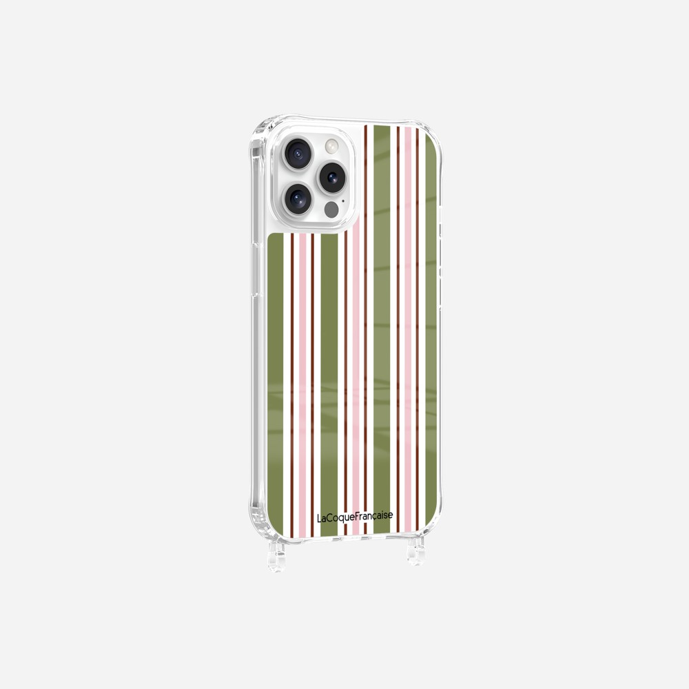 Coque Anneaux Imprimee Rayure Kaki - 22