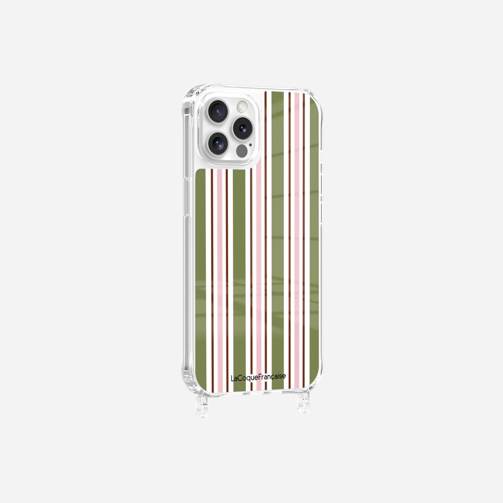 Coque Anneaux Imprimee Rayure Kaki