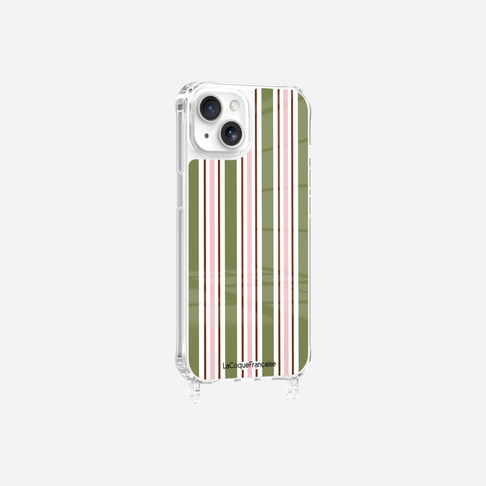 Coque Anneaux Imprimee Rayure Kaki - 20