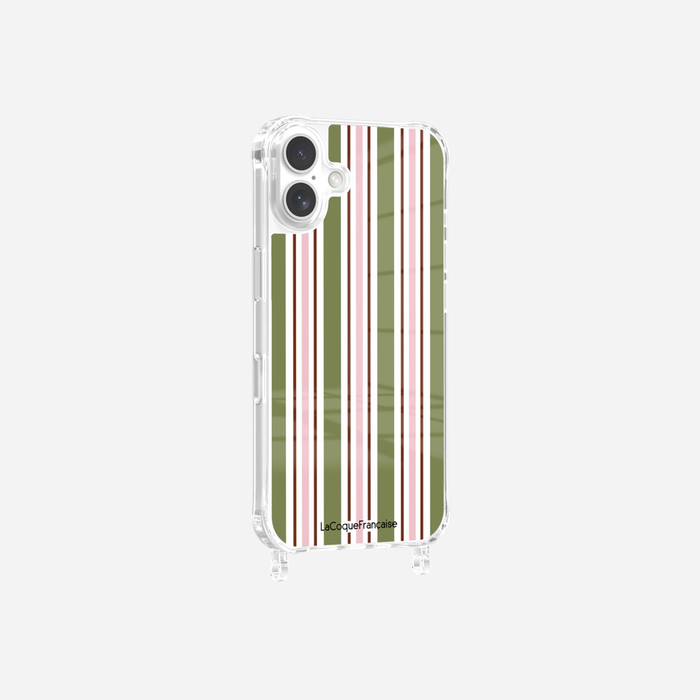 Coque Anneaux Imprimee Rayure Kaki - 9