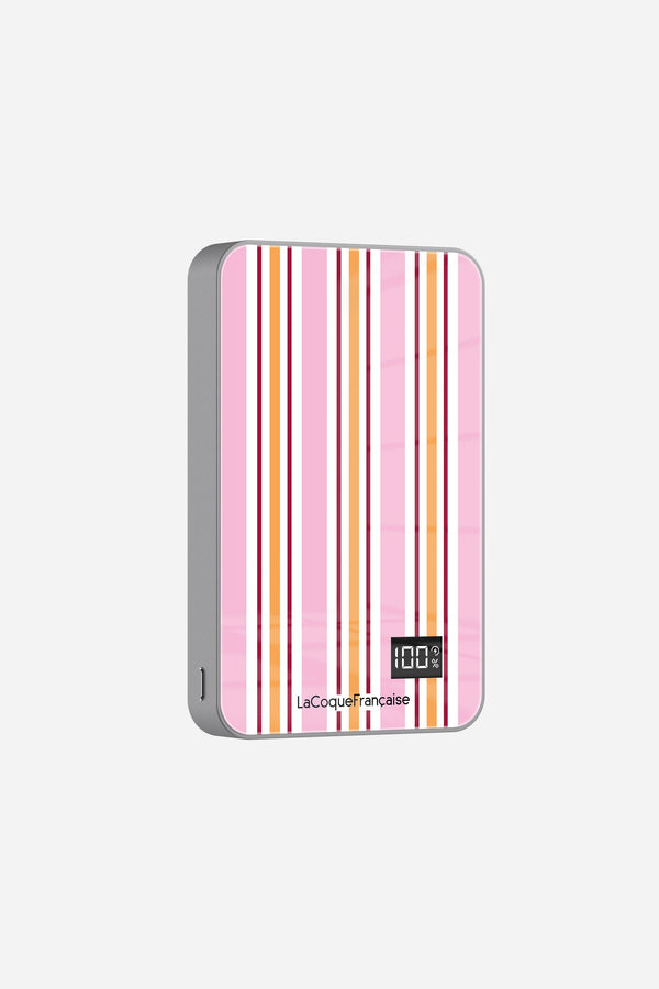 Batterie Magsafe Rayure Rose Rose 10 000 Mah