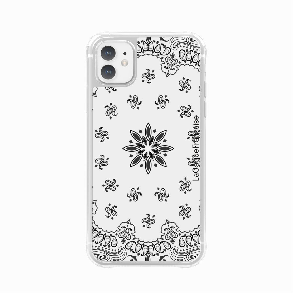 Coque Sans Anneaux Imprimee Bandana Blanc - 20