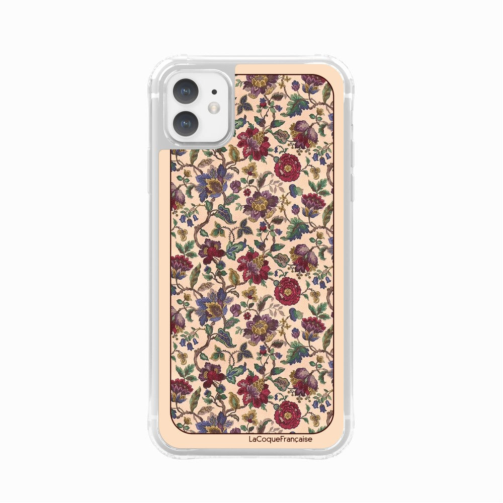 Coque Sans Anneaux Imprimee Foulard Fleurs Rouges - 24