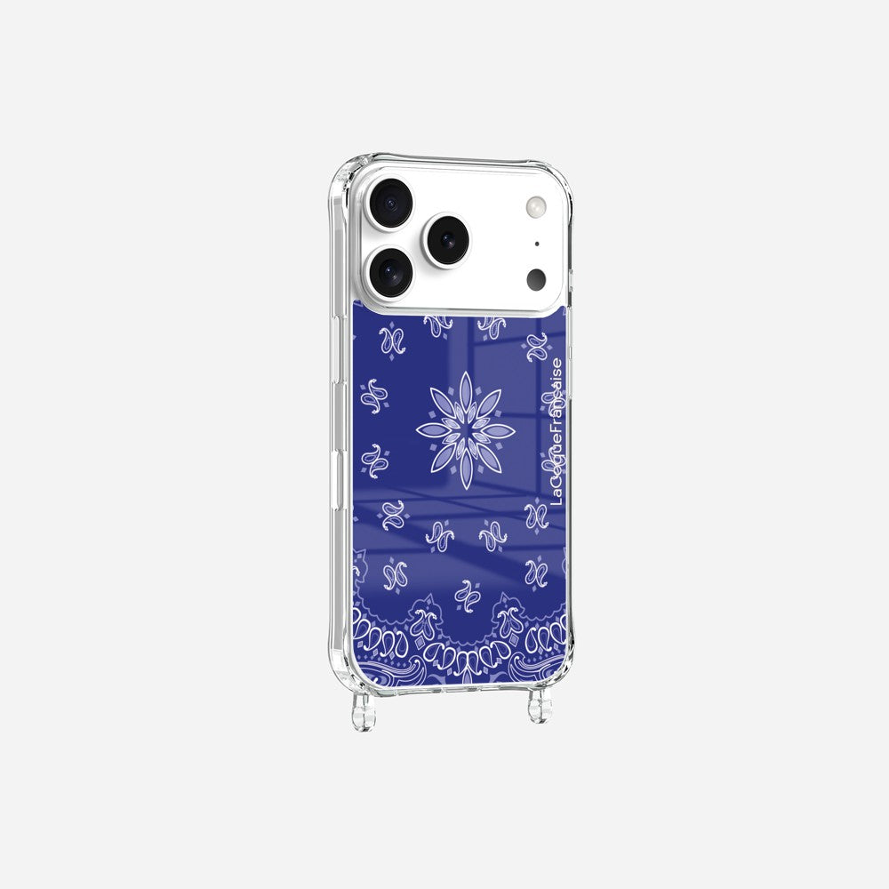 Blue Bandana Printed Rings Case