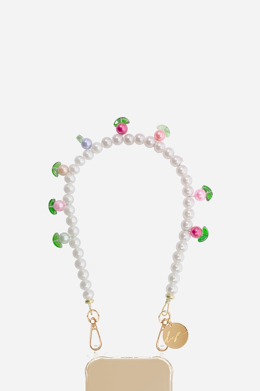 Chaine Courte Fleur Blanc 40 cm