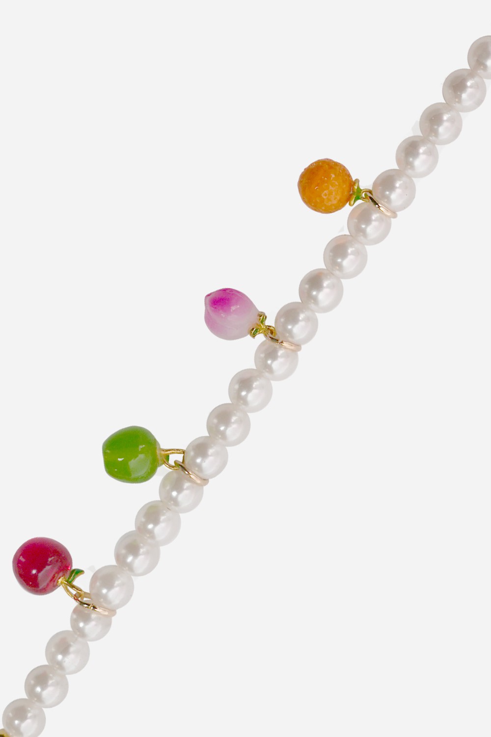 Chaine Longue Anais Blanc 120 cm