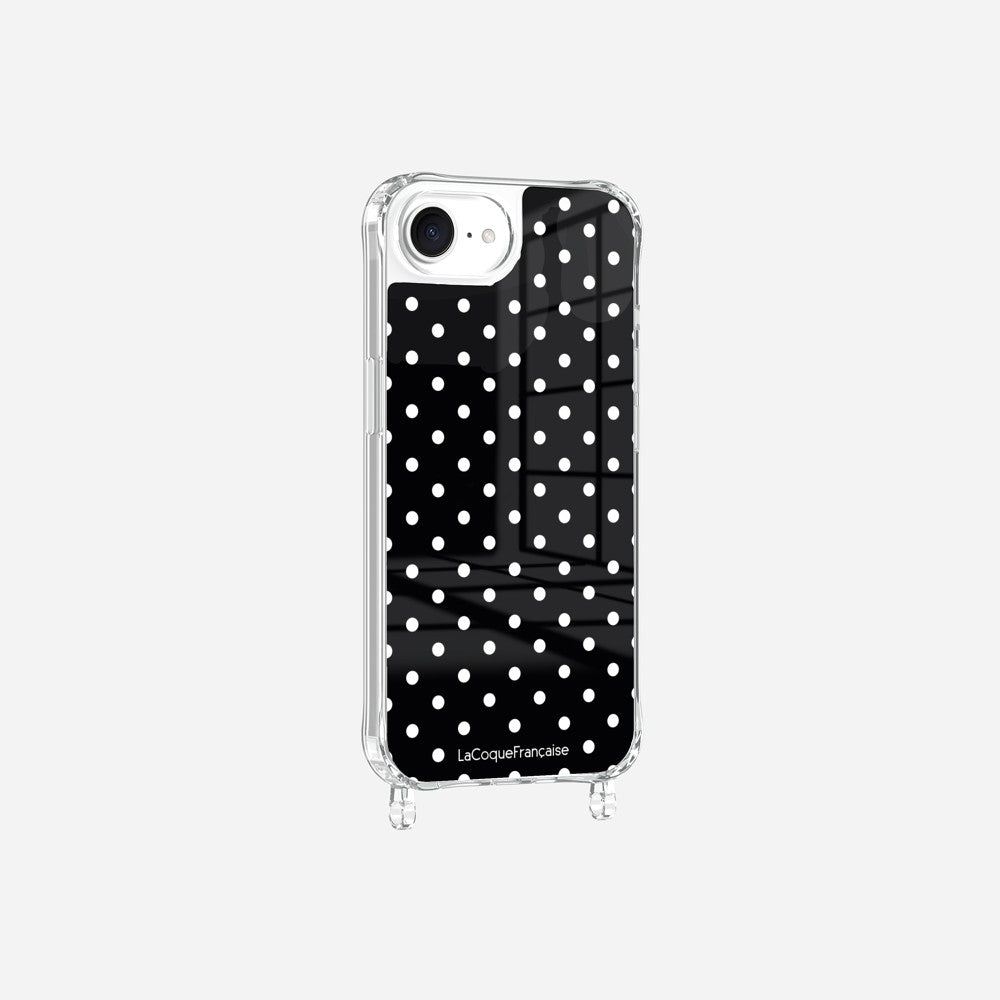 Coque Anneaux Imprimee Pois Blanc