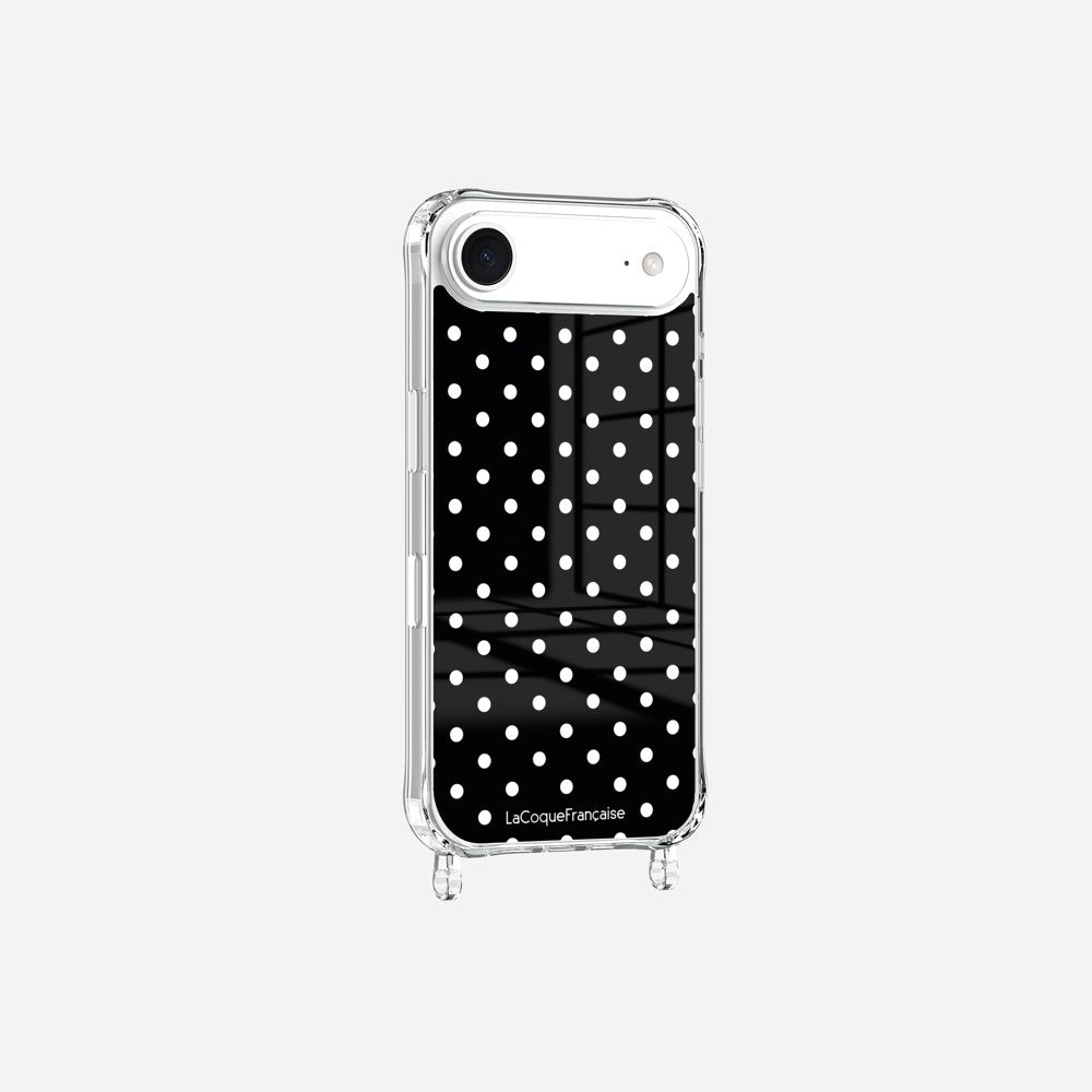 Coque Anneaux Imprimee Pois Blanc