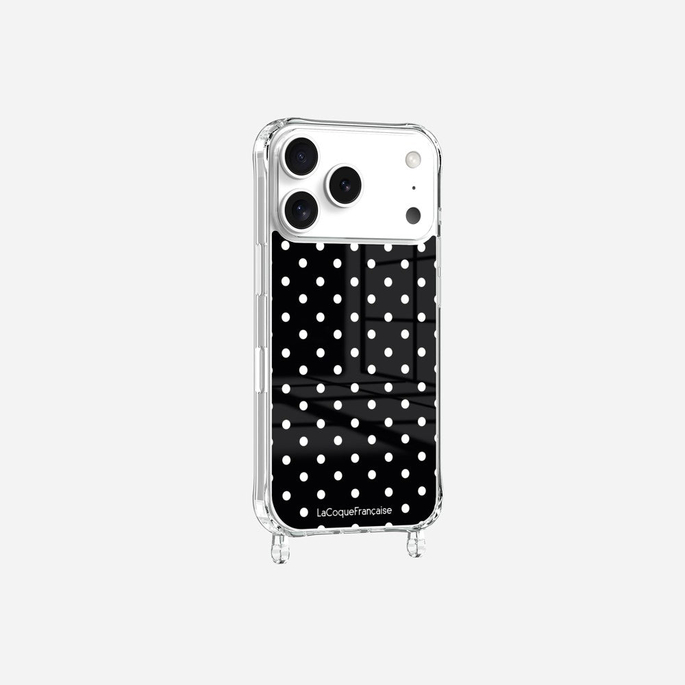 Coque Anneaux Imprimee Pois Blanc