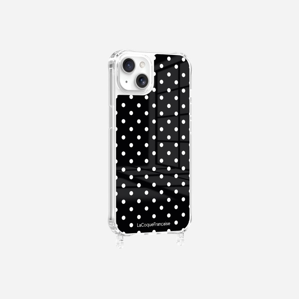 Coque Anneaux Imprimee Pois Blanc - 17
