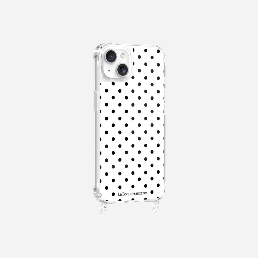 Coque Anneaux Imprimee Pois Noir - 17