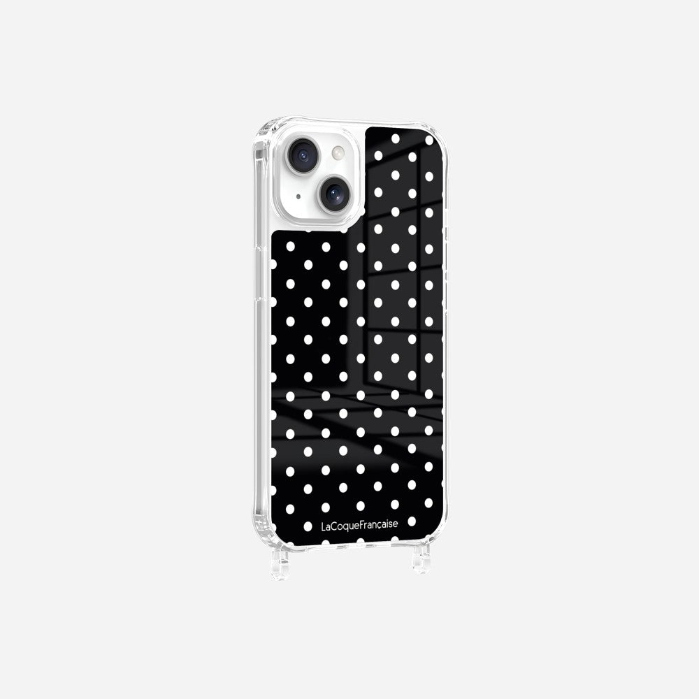 Coque Anneaux Imprimee Pois Blanc - 16