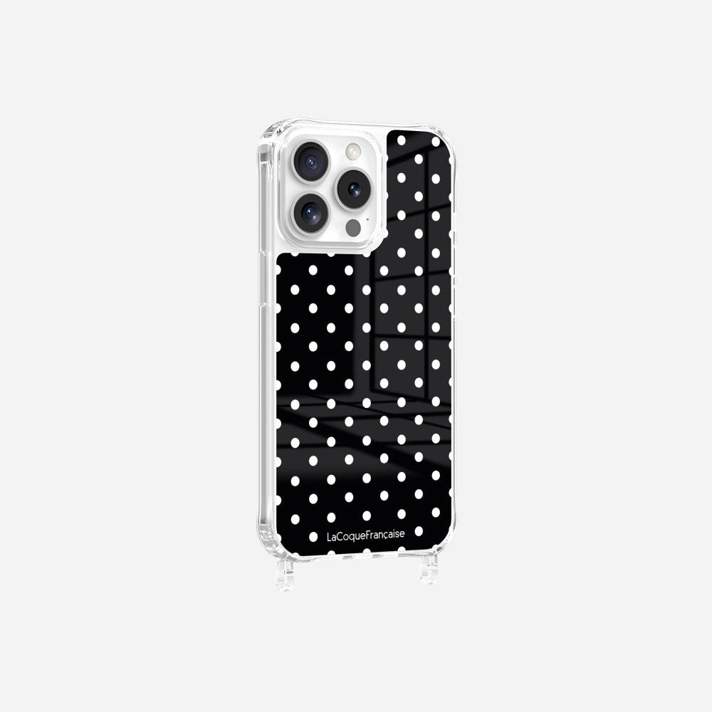 Coque Anneaux Imprimee Pois Blanc - 18