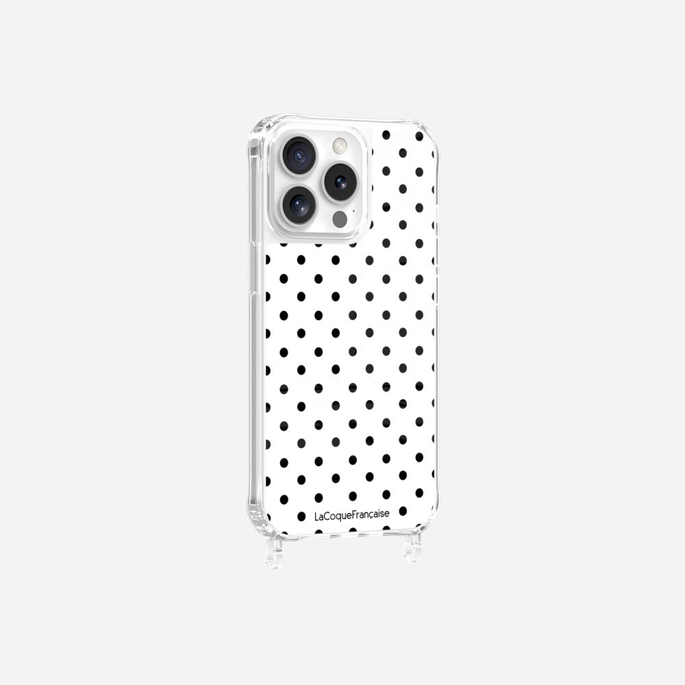 Coque Anneaux Imprimee Pois Noir - 18