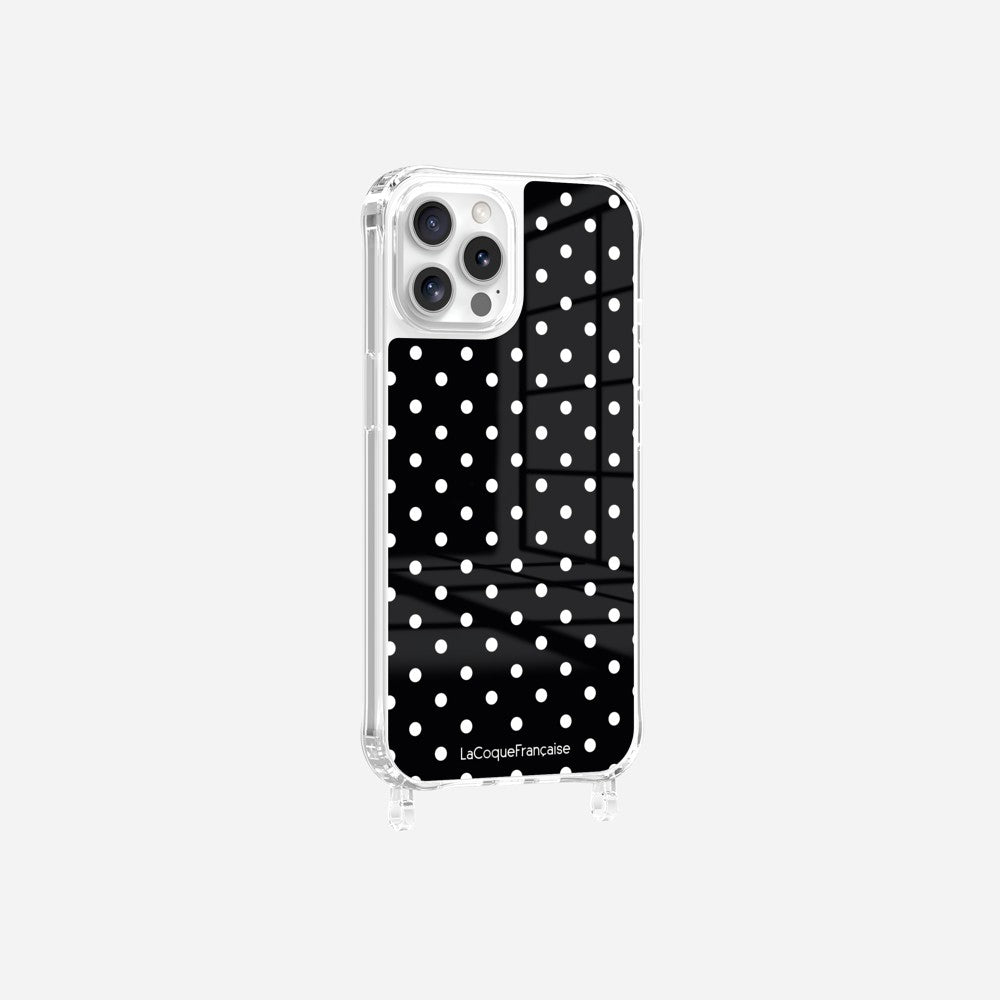 Coque Anneaux Imprimee Pois Blanc - 22
