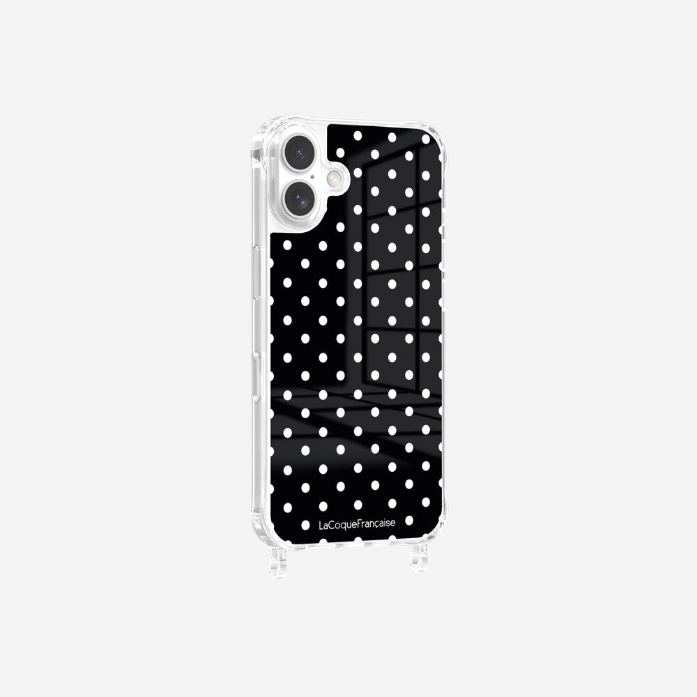 Coque Anneaux Imprimee Pois Blanc - 9